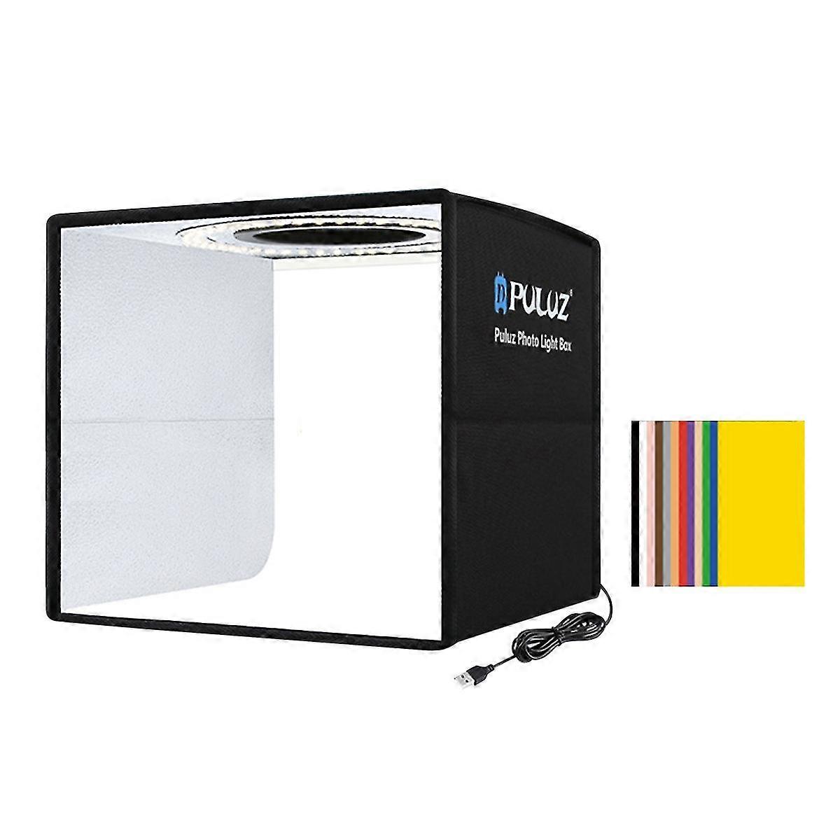 Led Softbox Portable Simple Folding Photography Studio With 12-color Background Cloth