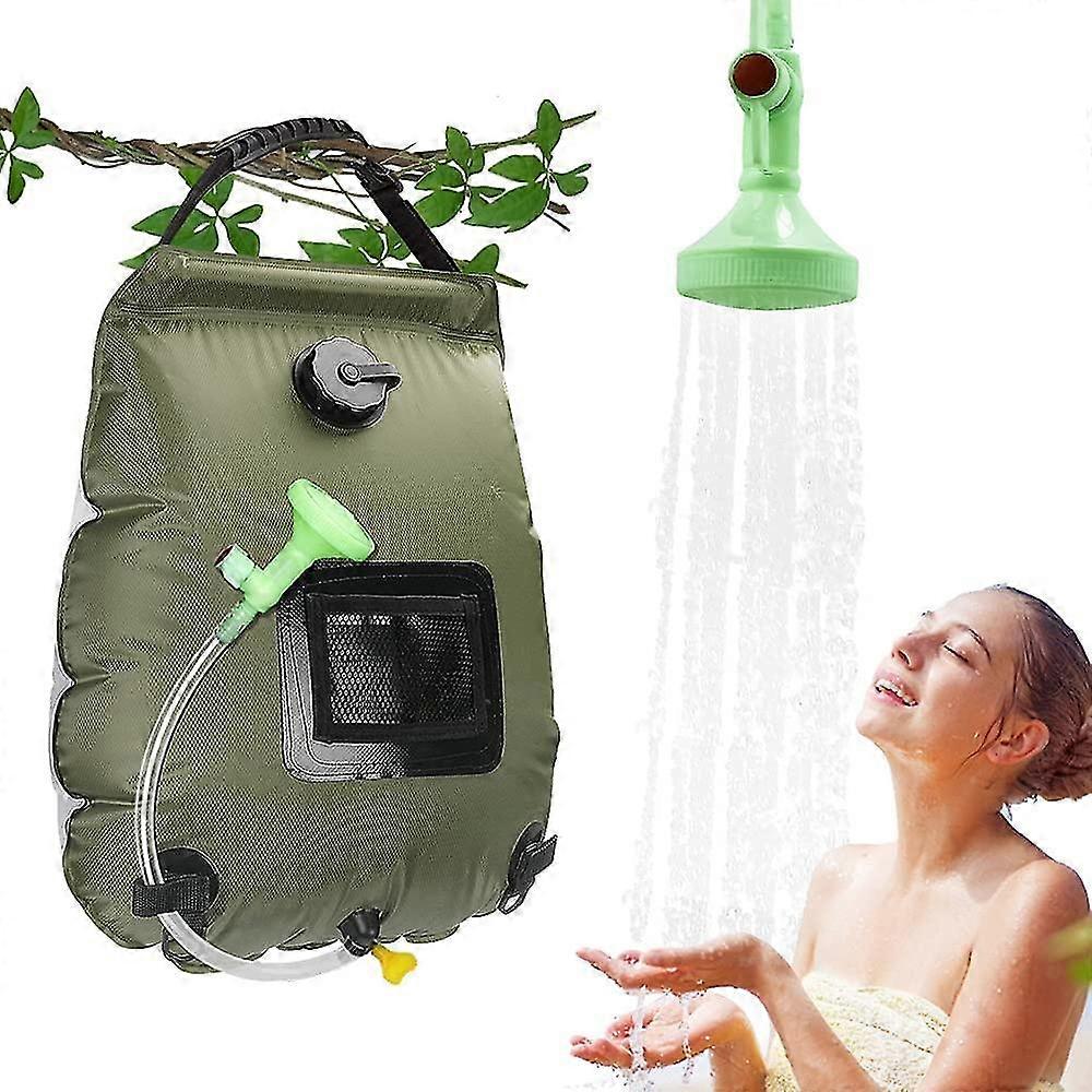 Solar Shower Bag. Heilwiy 20l Camping Travel Shower Bag Solar Powered Portable Hot Water