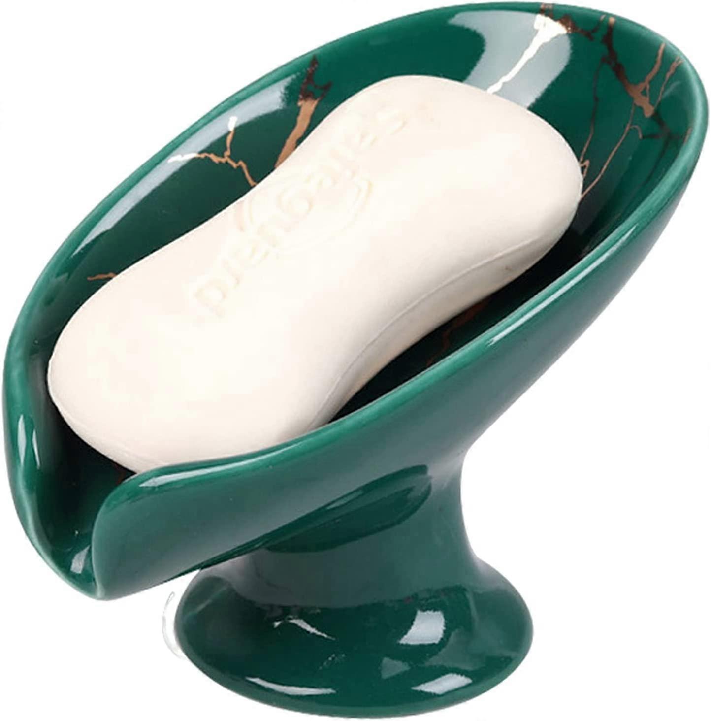 Ceramic Soap Dish for Bathroom -Green