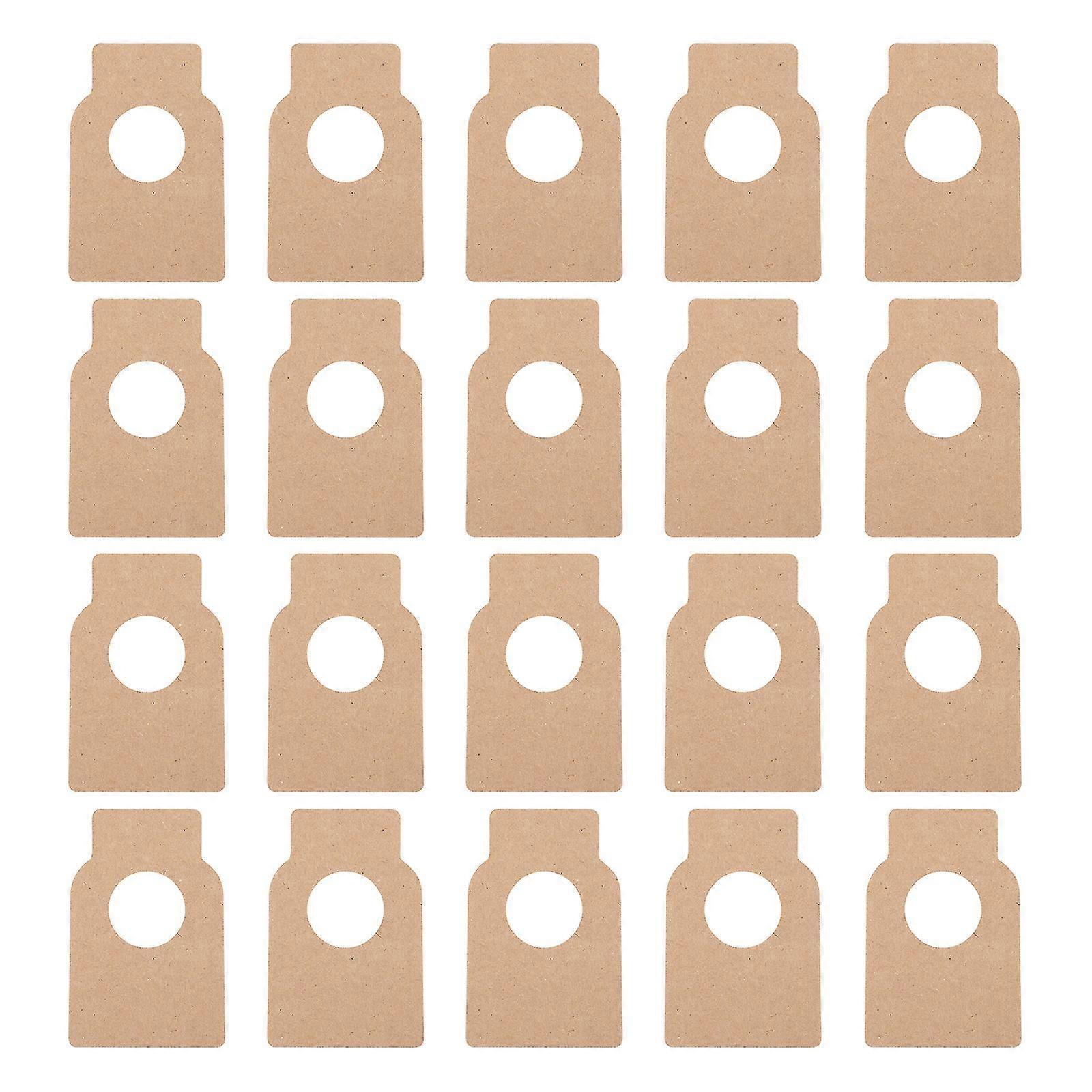 100個Chrismasギフトクラフトワインラベルワインボトルタグハンギングギフトタグワインボトルラベルありがとうタグ