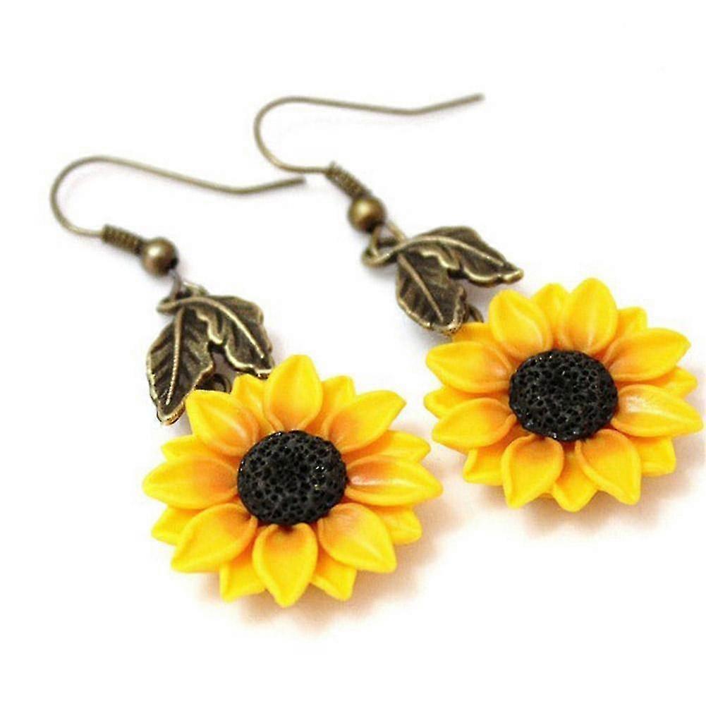 Sunflower Drop Earrings GuanGuan