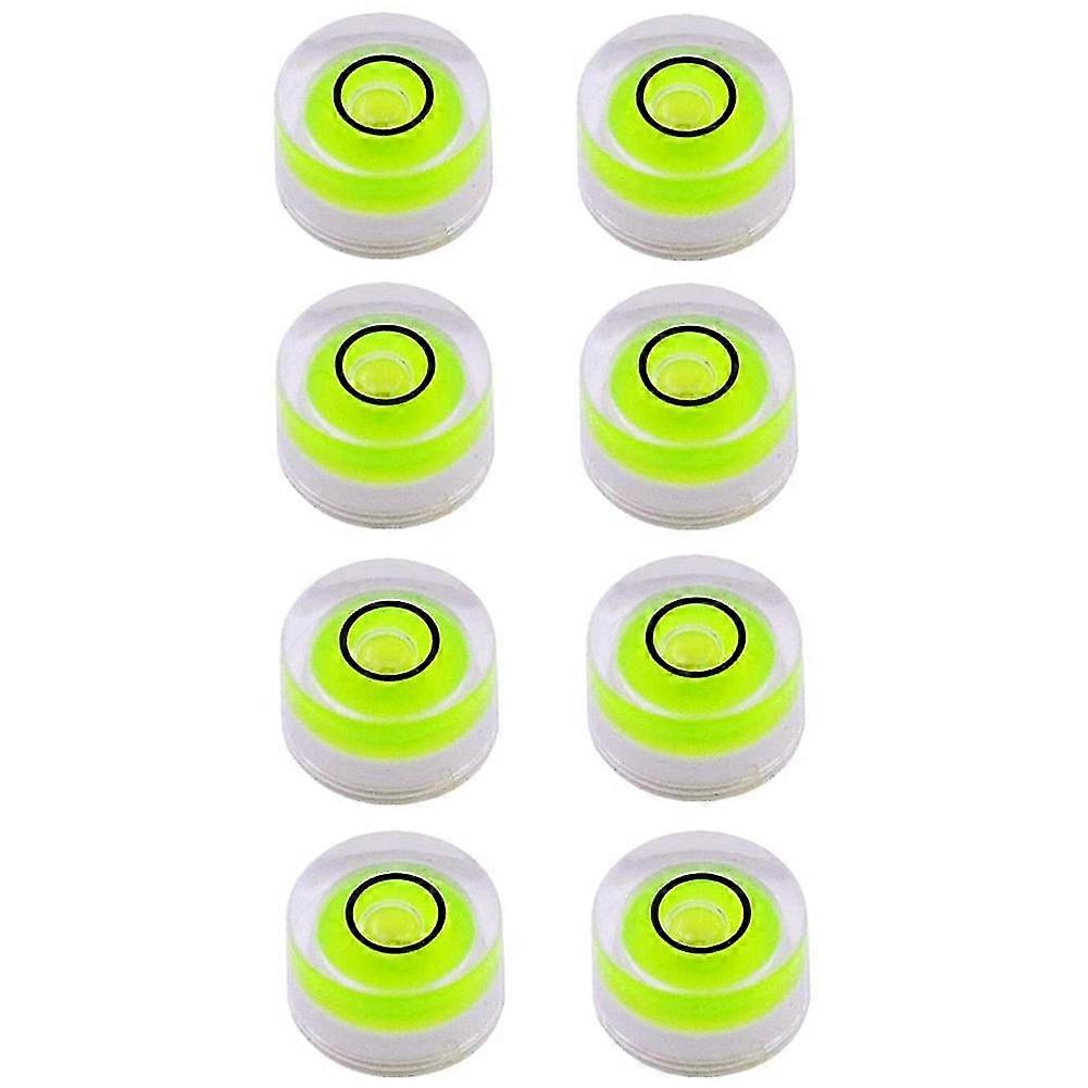 8pcs Mini Circular Bubble Spirit Level Levels Inclinometers For Leveling Telescope, Tripod,10x6mm