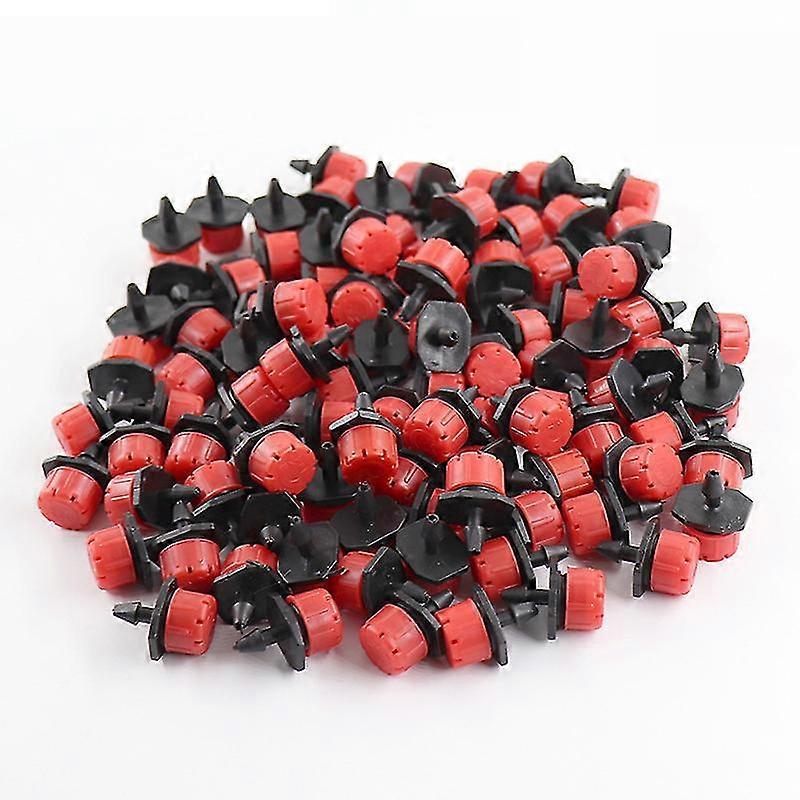 100 قطعة الري بالتنقيط بالتنقيط 8 ثقوب الأحمر مايكرو الري الري الري سقي المضادة للانسداد بالتنقيط