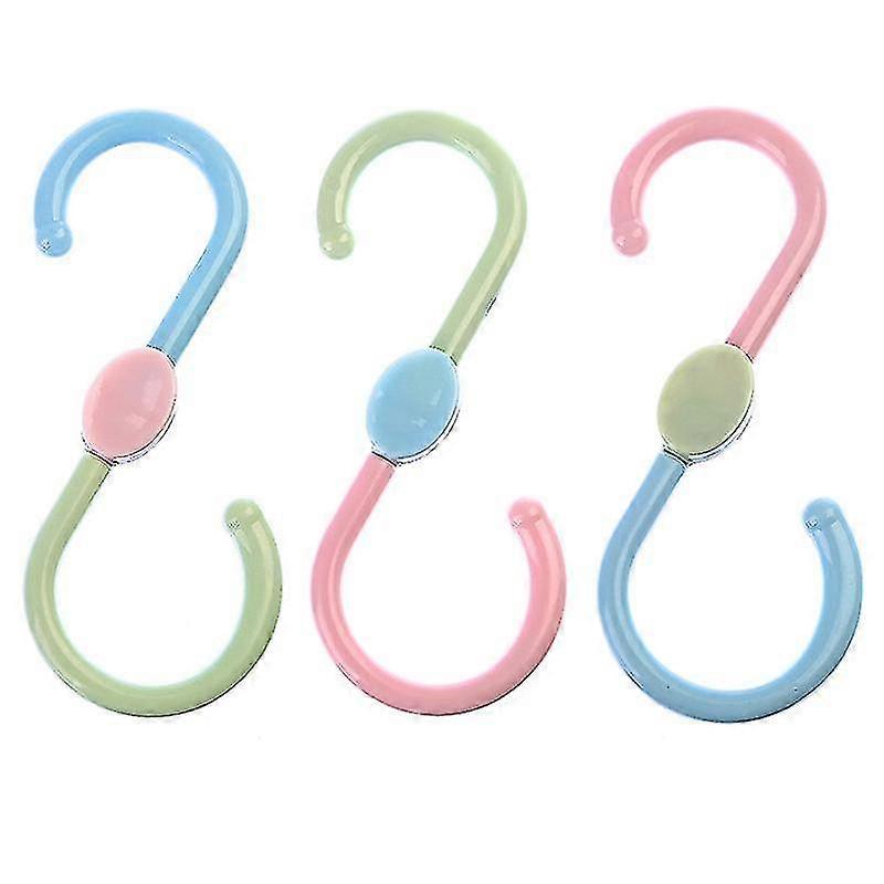 360度回転可能なS字型の二重ヘッドフック、プラスチック浴室および台所のホック、服の袋のホック
