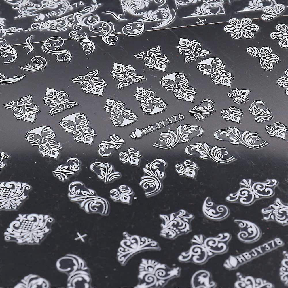 50 Blatt Nail Art Sticker – 3D Blumen Nagelaufkleber, Selbstklebend, Mehrfarbig, Für Maniküre Und Nageldesign