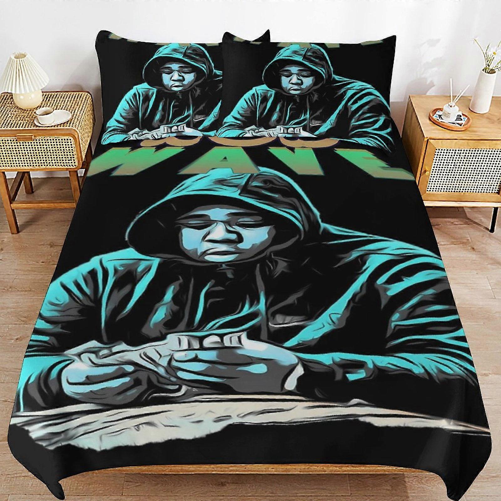 Bedding set WM105 Rod Wave Bedding Set Duvet Cover Comfortable and Lightweight Cartoon Bedding 3 Piece (Multiple sizes to choose from) SW105