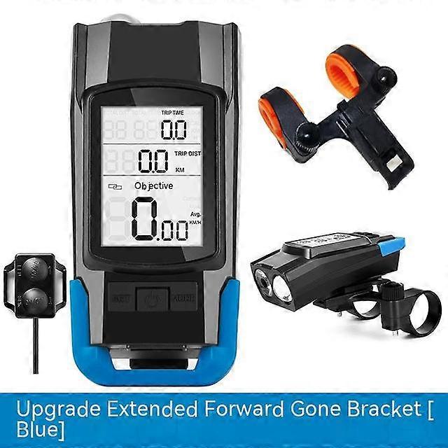 4 Mode USB Bike Light Lamp Bicycle Computer 3 Mode Horn Flashlight Cycle Bike Speedometer Led Front Lights Cycling Headlight