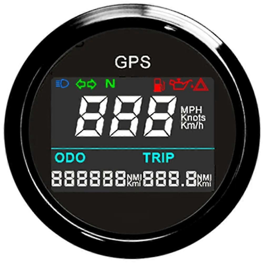 H Digital Mini 52mm GPS Speedometer Speed Gauge + GPS Antenna Speed Sensor Motorcycle Boat Odometer Meter ATV UTV Marine 12V/24V