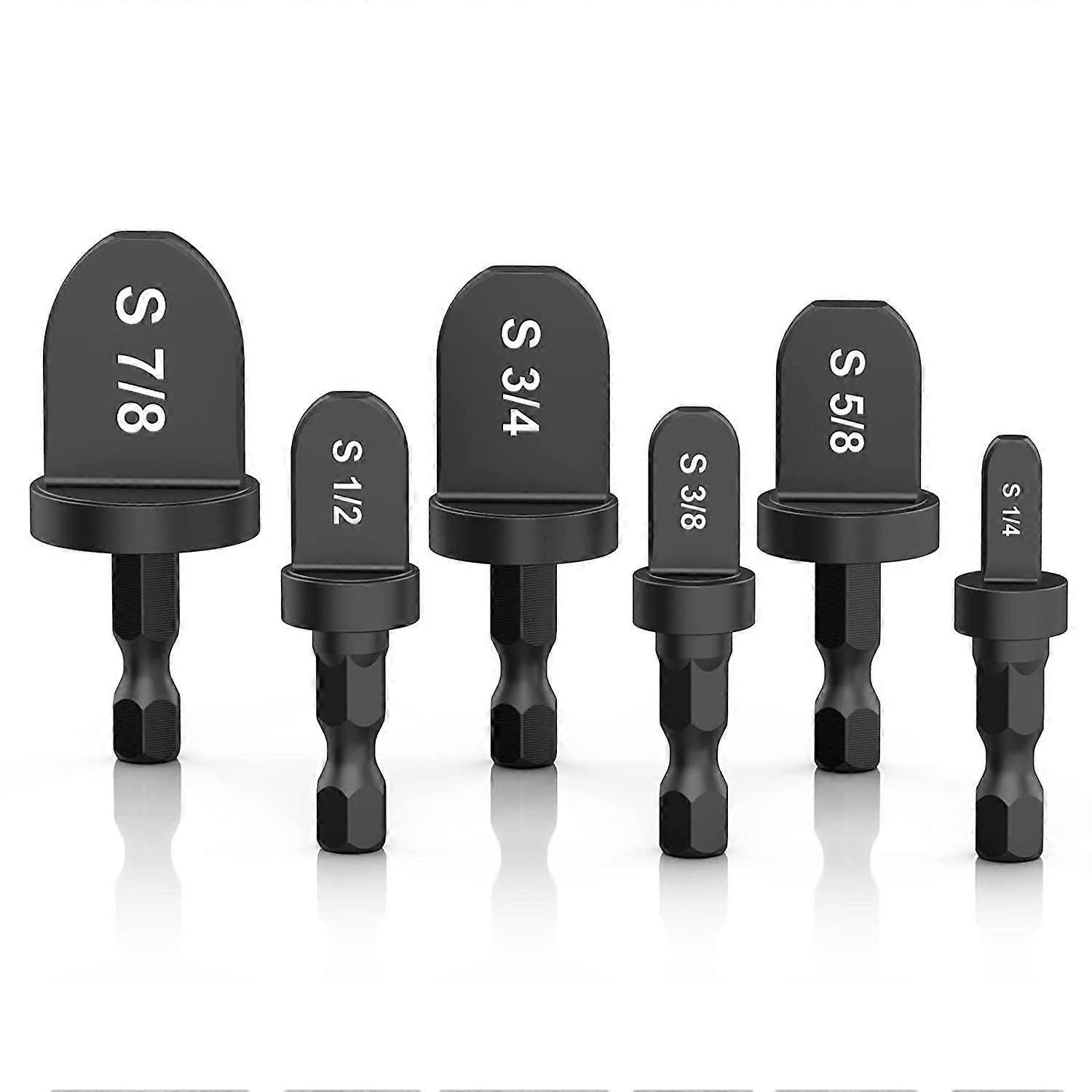 Swaging Tool Drill Bit Set, Hex Handle Air Conditioner Copper Pipe Swaging Tool Round Handle Tube Expander Drill Bit Repairing Set with 1/4, 3/8, 1/2,