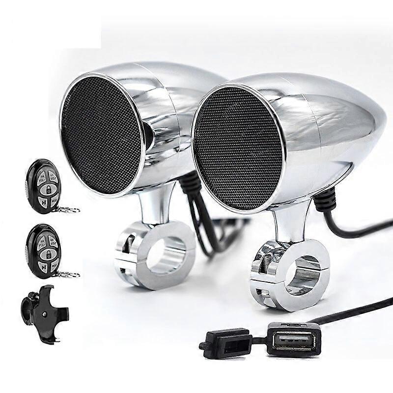 Motocicleta à prova d'água 80W MP3 BMW Player Amplificador USB Compatível com Bluetooth Music Player Rádio FM Alto-falante estéreo fosco MT485