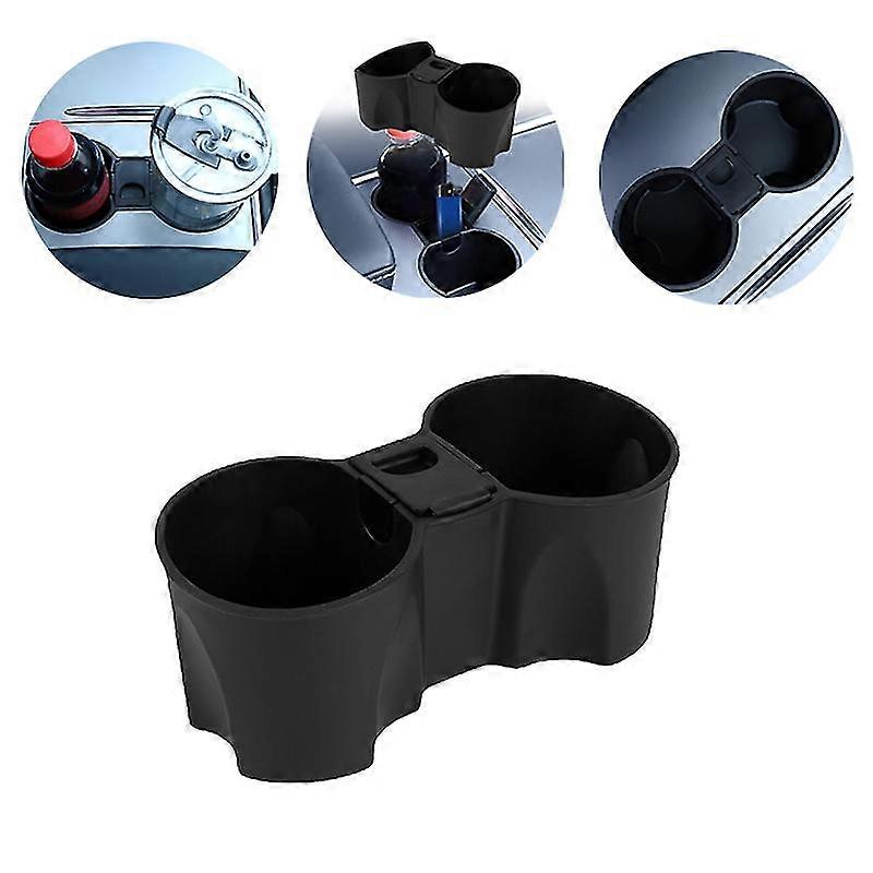 Cup Holder Insert Fit For 2021 Tesla Model 3/y Cup Holder Stabilizer With Mini Trash Can Storage Box Ashtray