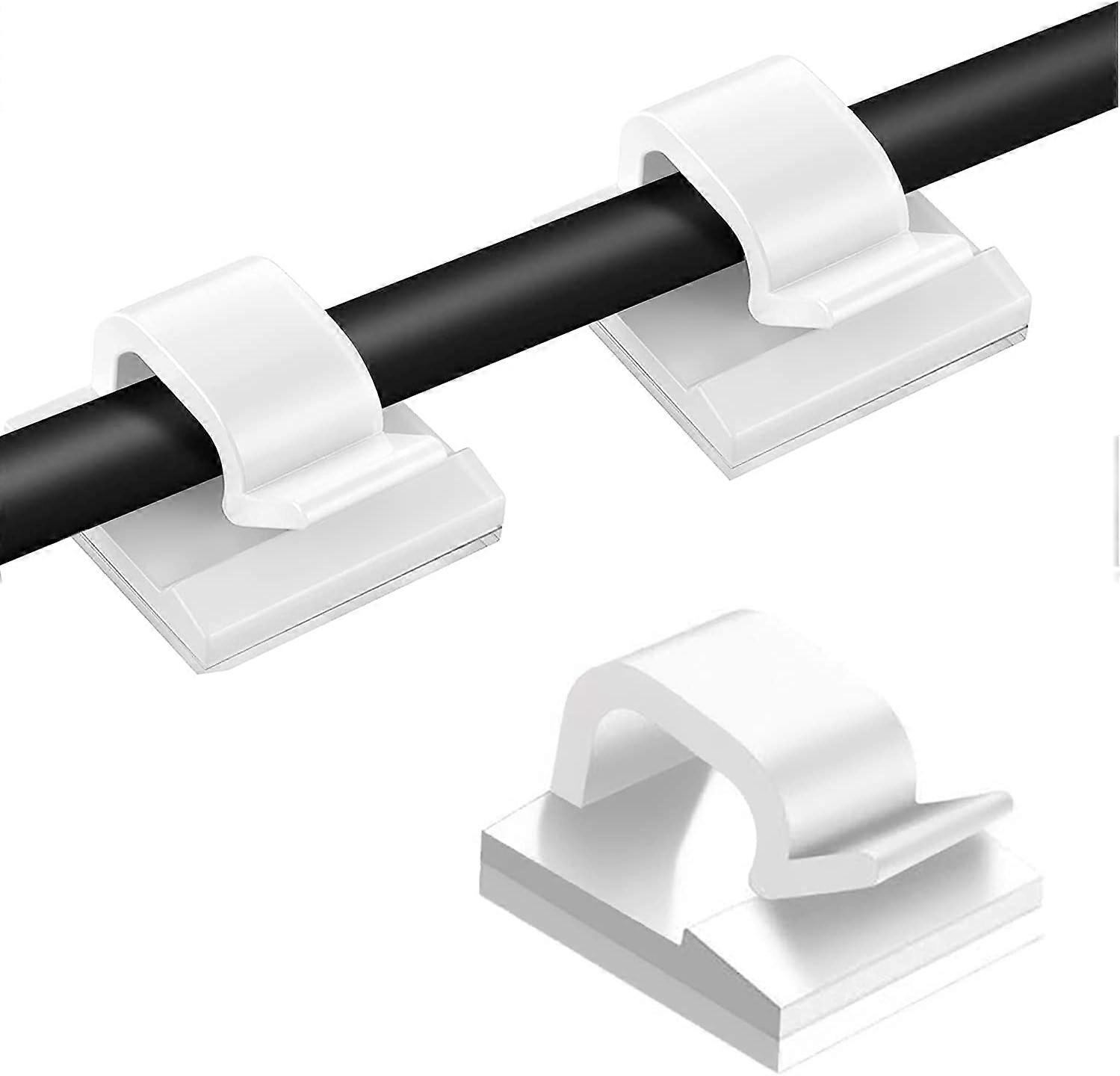 100pcs Upgraded Cable Clips with Strong Adhesive Tapes - Organize Wires Efficiently