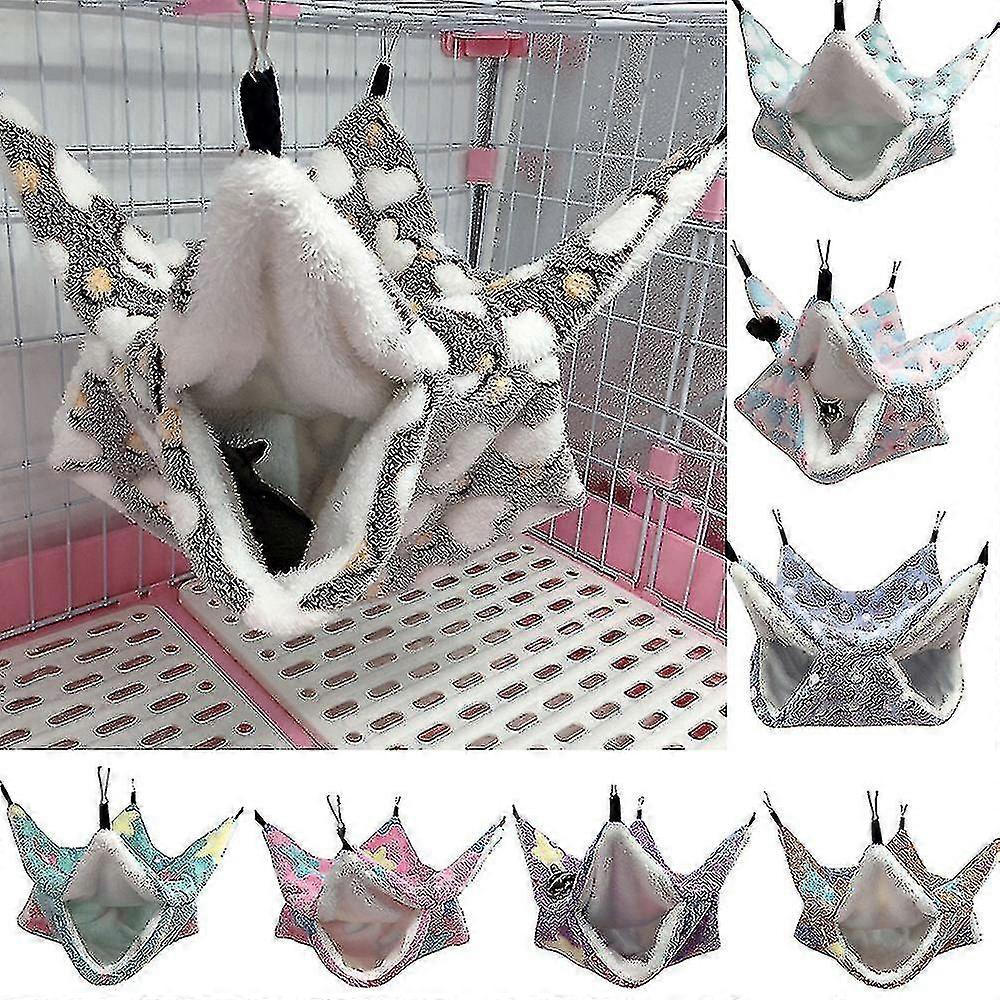 Hammock For Rats Double Thick Plush Warm Bed For Hamster House Nest Sleeping Bag
