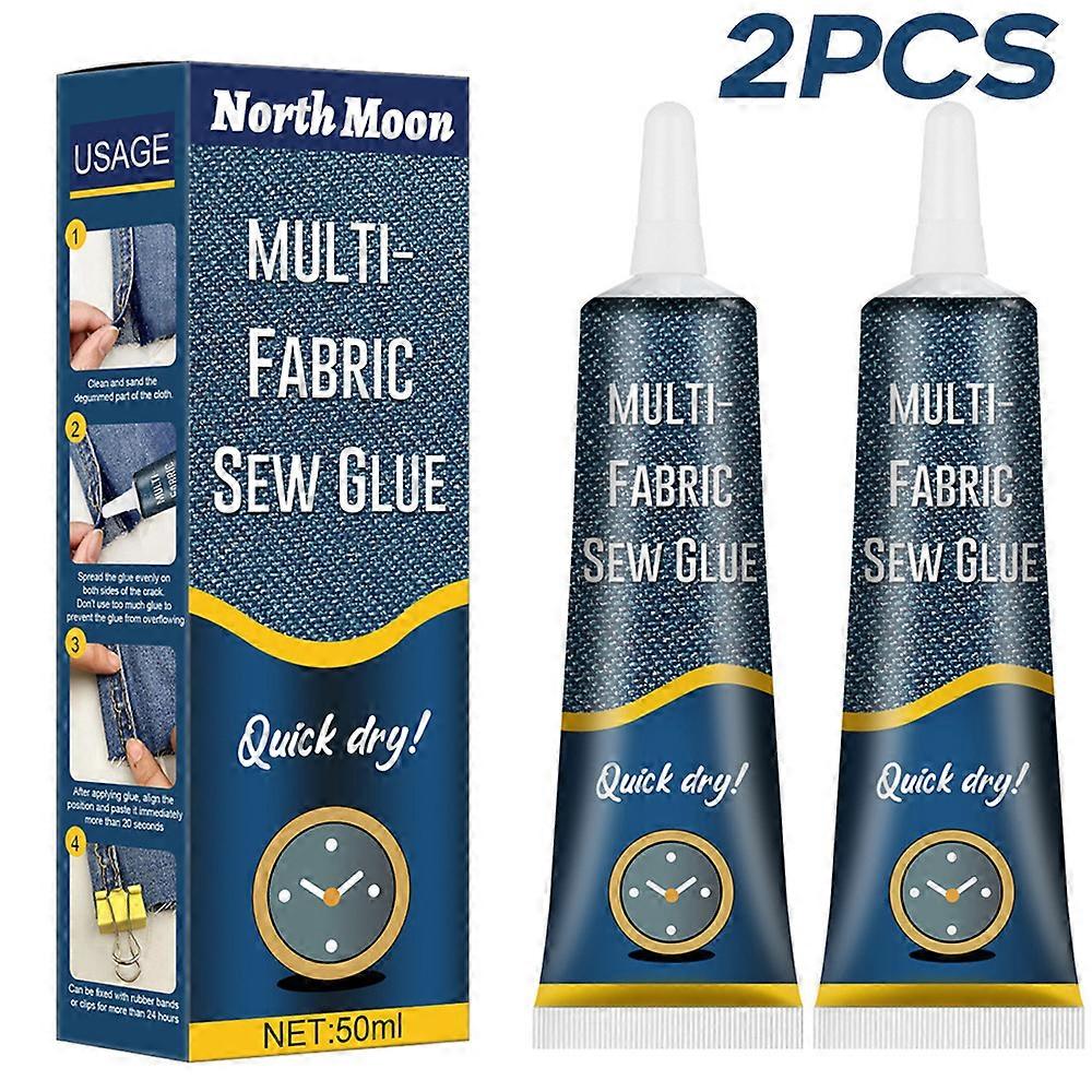 1/2 PCS Fast Dry Fabric Glue Fabric Fusion Permanent Fabric Sewing Adhesive Glue Cloth Repair Sew Magic Glue Speedy Fix Jeans