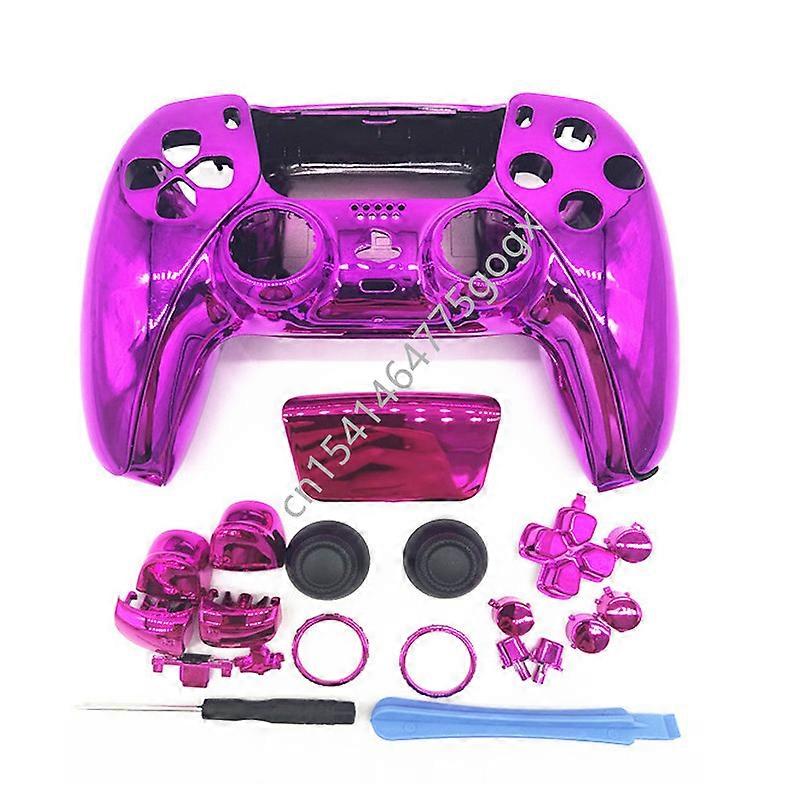 Til PS5 Playstation 5 Controller Komplet Sæt Hus Shell Case Cover Frontplate Dekoration Forkromet Belægning Shell Knapper Gamepad DIY |Cases|