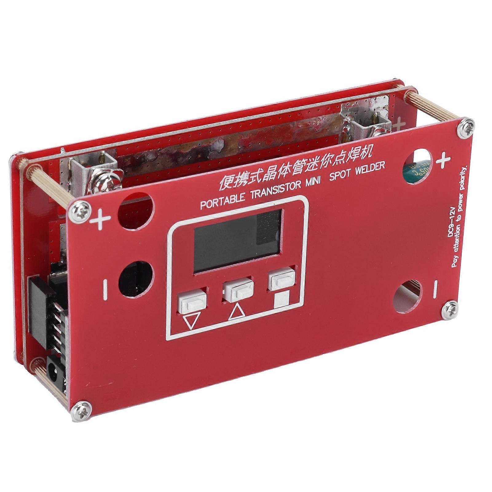 DIY Mini Spot Welder Machine with Portable Battery Power Supply and LCD Screen