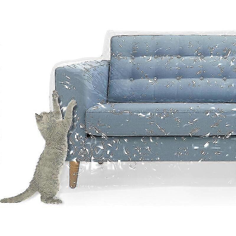 غطاء أريكة بلاستيكي - حماية من خدش Cat ، فينيل شفاف سميك مقاوم للماء للتخزين طويل الأجل