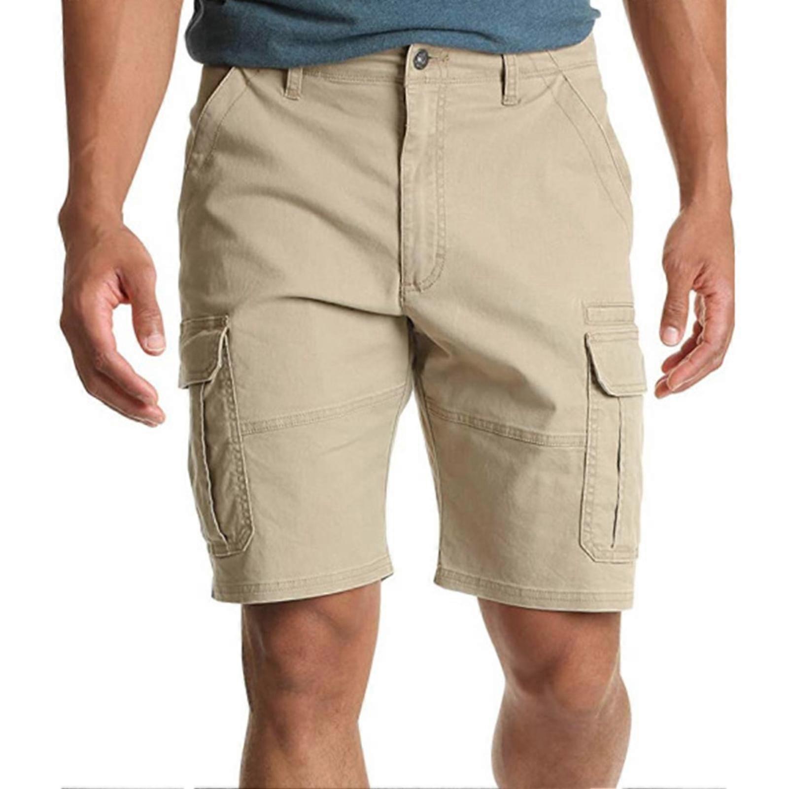 Cargo-Shorts Multi Pockets Dünne Herren Einfarbige All Match Short Pants-c