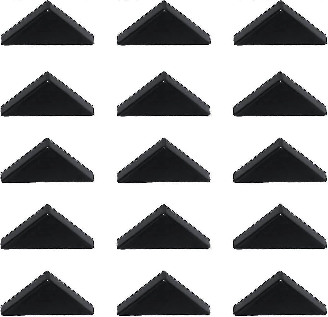 Protections d'angle en plastique de 5 mm pour verre et miroirs, protections d'angle anti-chocs (200 pièces) noir