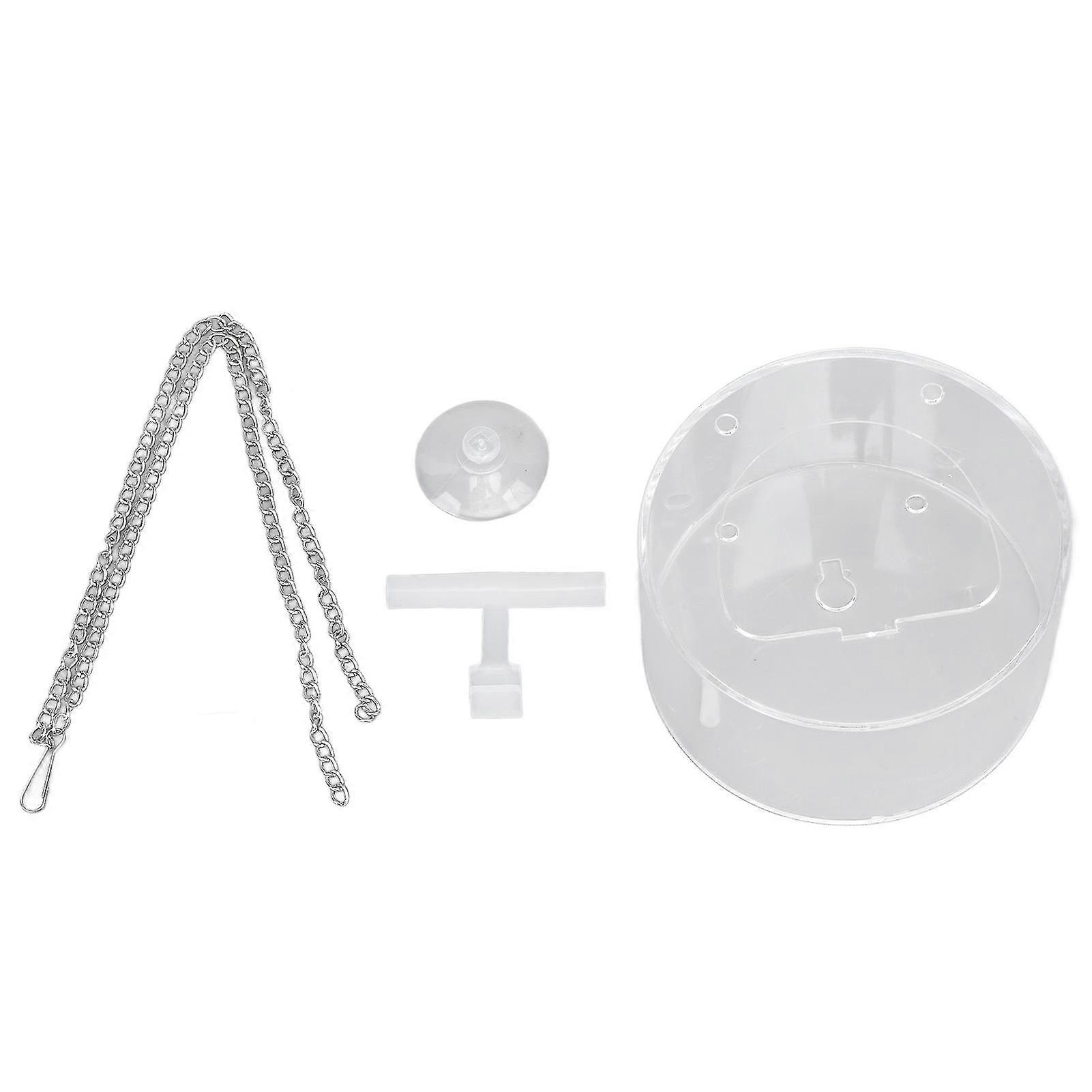 Clear Window Bird Feeder - Durable Round Shape with Strong Suction Cups for Garden