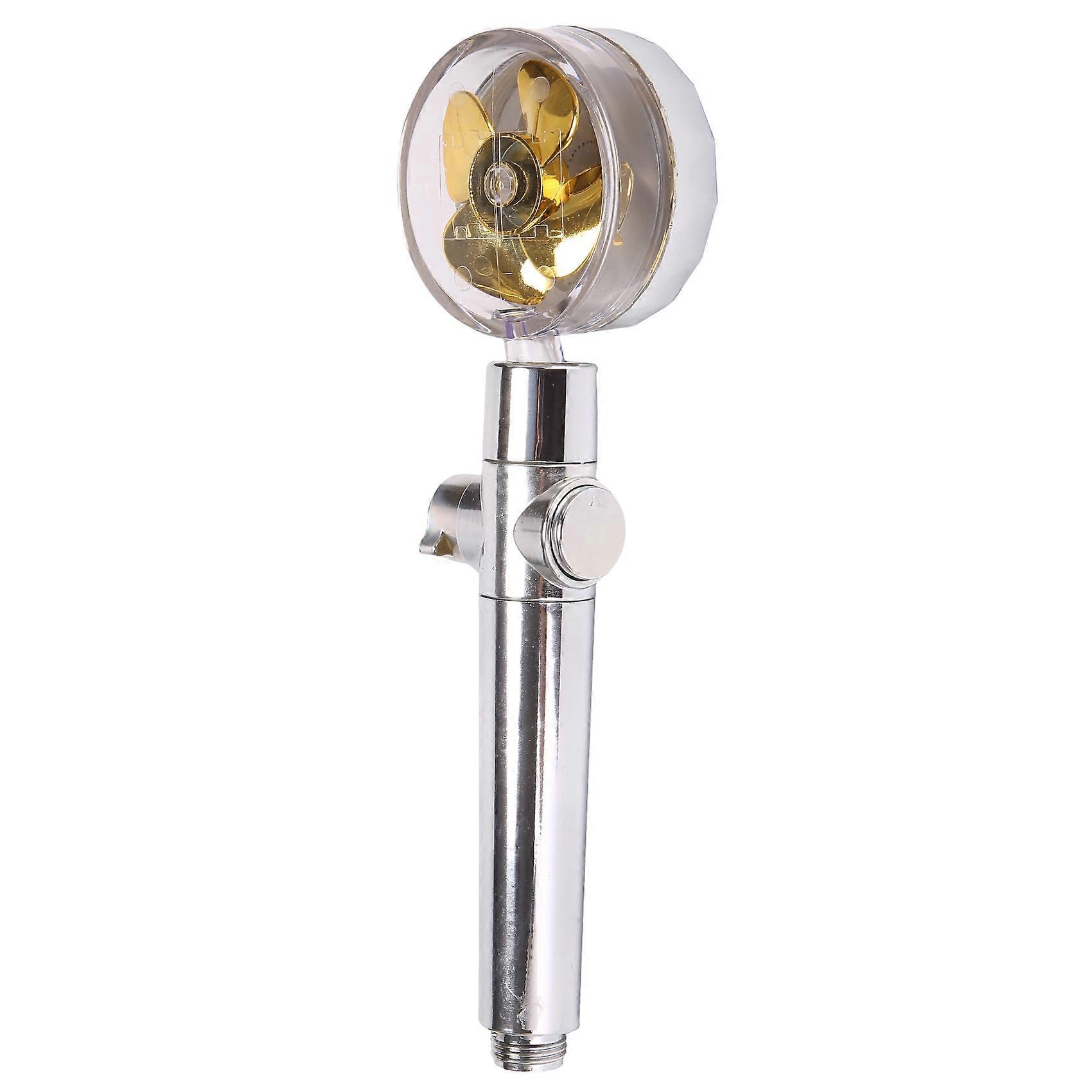 Detachable Handheld Shower Head Water Saving Rotating with Fan Waterfall High Pressure Spray Nozzle