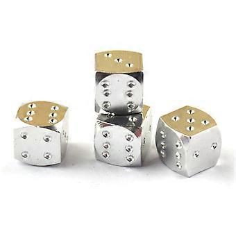 Carro Anti-ferrugem À Prova de Poeira Gag Roda Pneus Válvula-Haste Caps Forma de Dados Logo 4 Pack