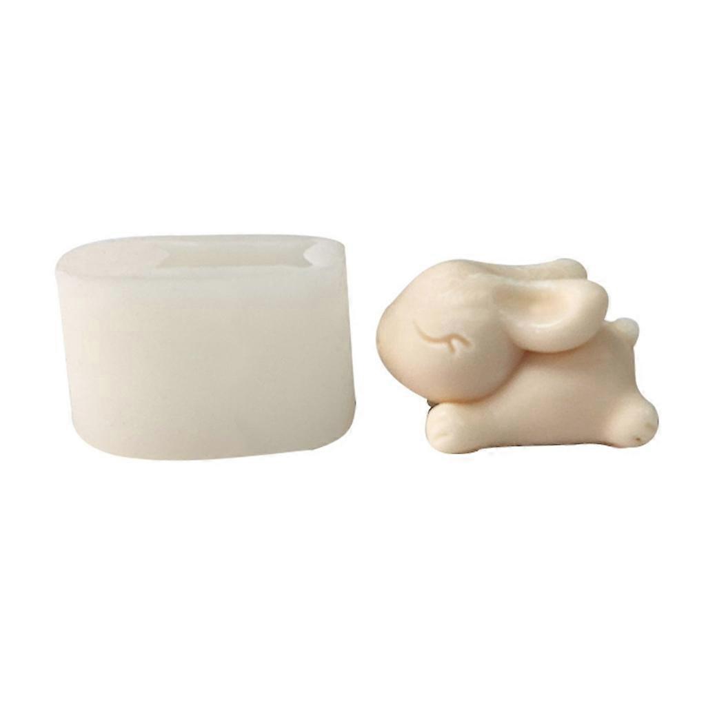 3D Easter Crouching Rabbit Silicone Candle Mold DIY Chocolate Cake Decorating
