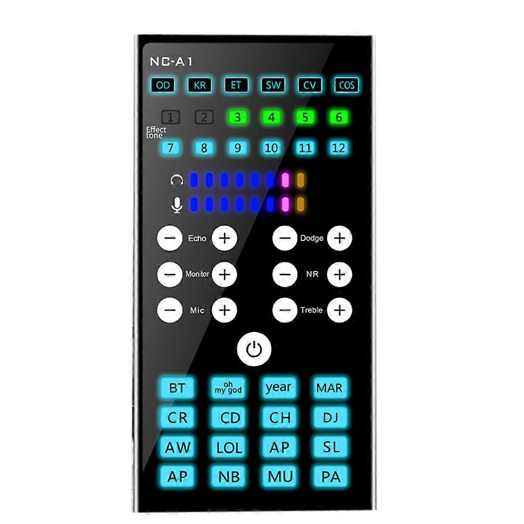 USB Sound Mixer Board for Live Streaming Portable Voice Changer Sound Card