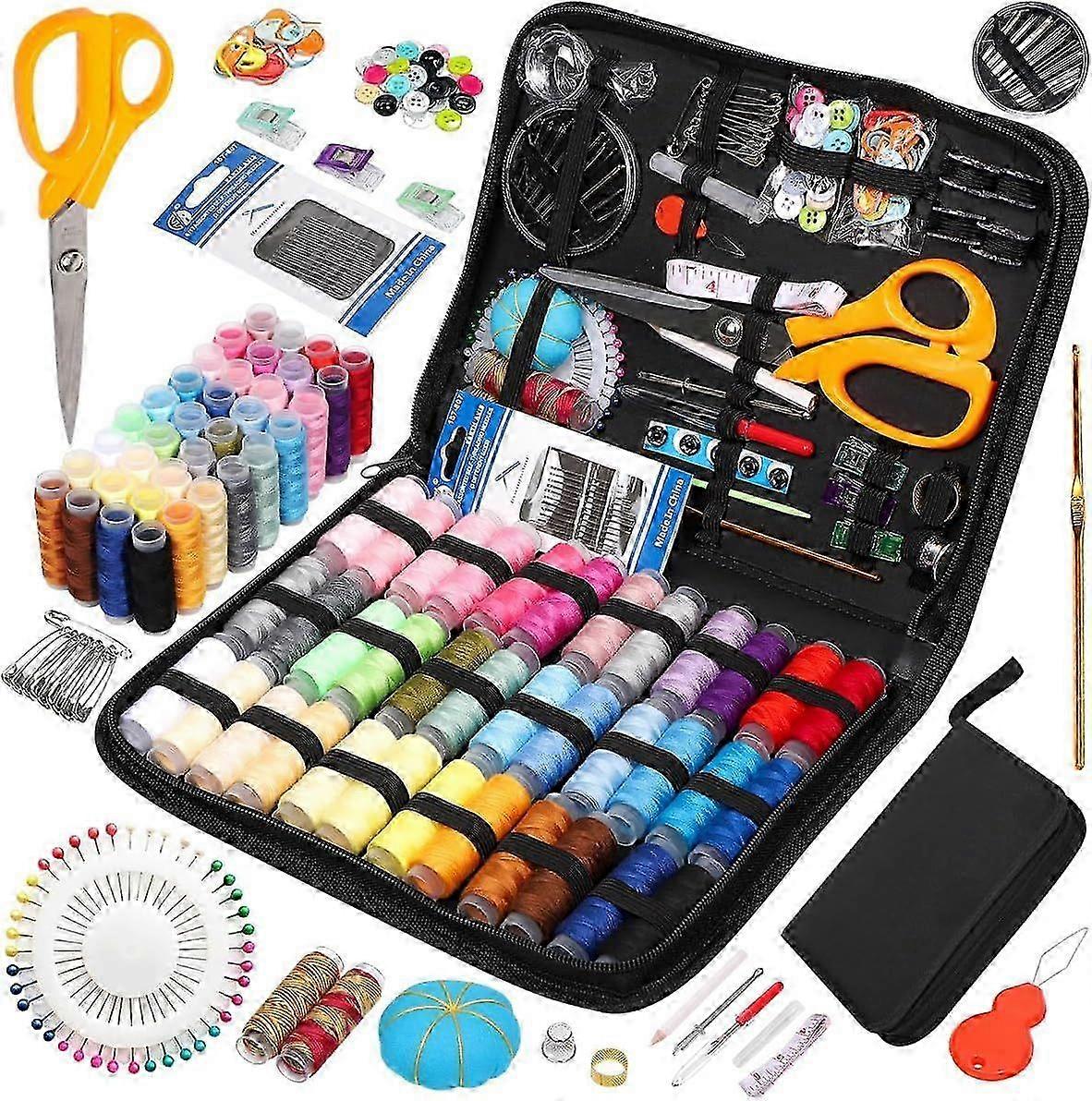 Portable Sewing Kit Sewing Accessories Bag Full Size Tailor Scissors Thread