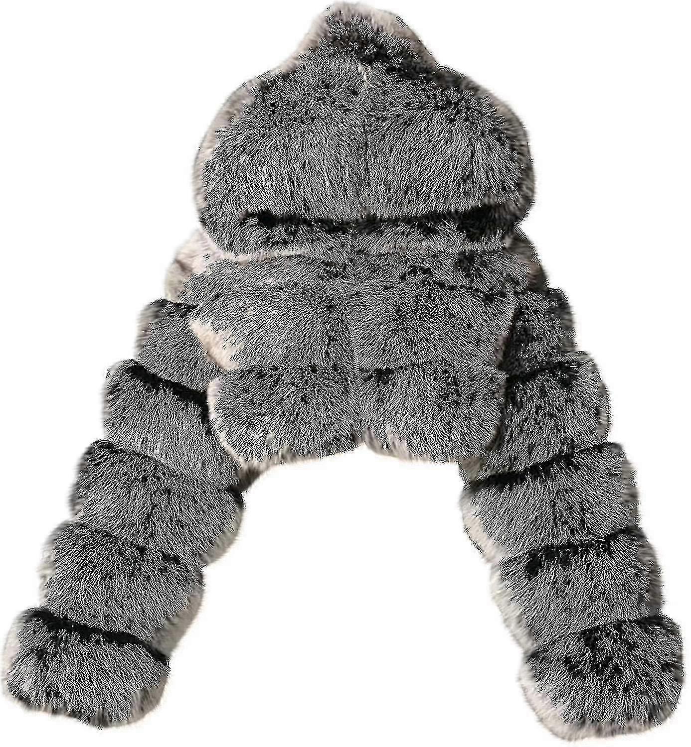 מעיל פרווה מלאכותית לנשים עם ברדס מעילי בועה קצוצים פליז קצרים וחמים מעילי חורף גדולים לנשים