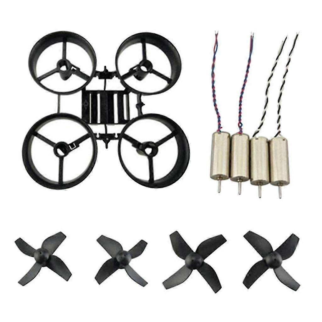 Screw Propellers And Motor With Frame Rack Kit For Rc Quadcopter Drone Replacements Kids Gift Diy Black