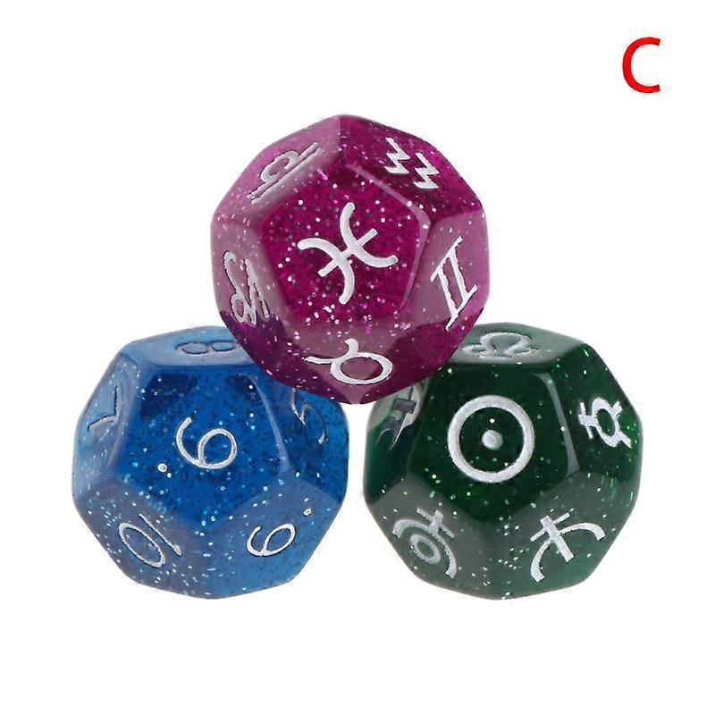 Acrylic Dice For Constellation Divination Toys Multi Sided Dice For Astrologers