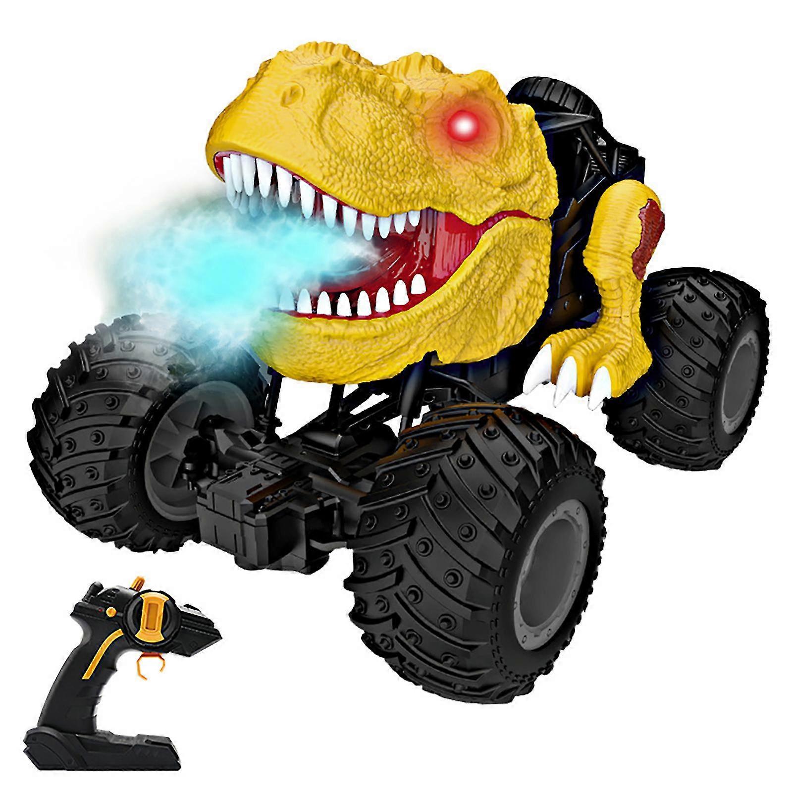 Remote Control Dinosaur Car Drift Truck With Smart Spray Full Functions For Boys