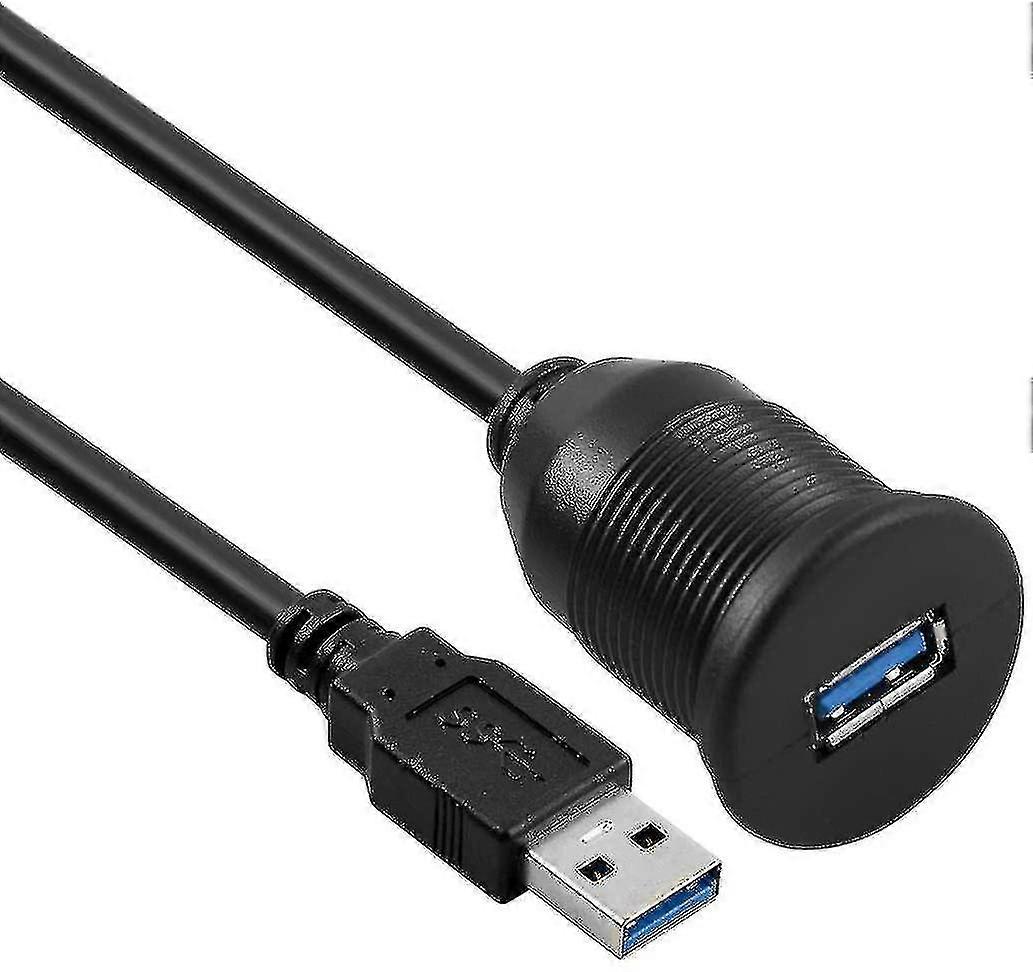 1m 3.3ft USB 3.0 Extension Dash Flush Mount Cable