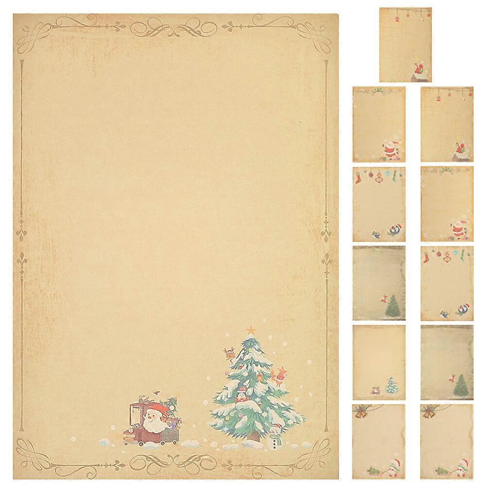 72 ورقة من أوراق الكتابة أوراق الحروف القديمة أوراق الحروف الزخرفية لعيد الميلاد