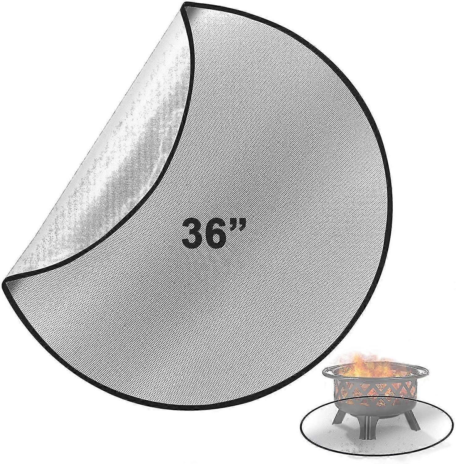 Fire Pit Mat For Decking, Heat Resistant Fireproof Mat For Wood Burning Fire Pit