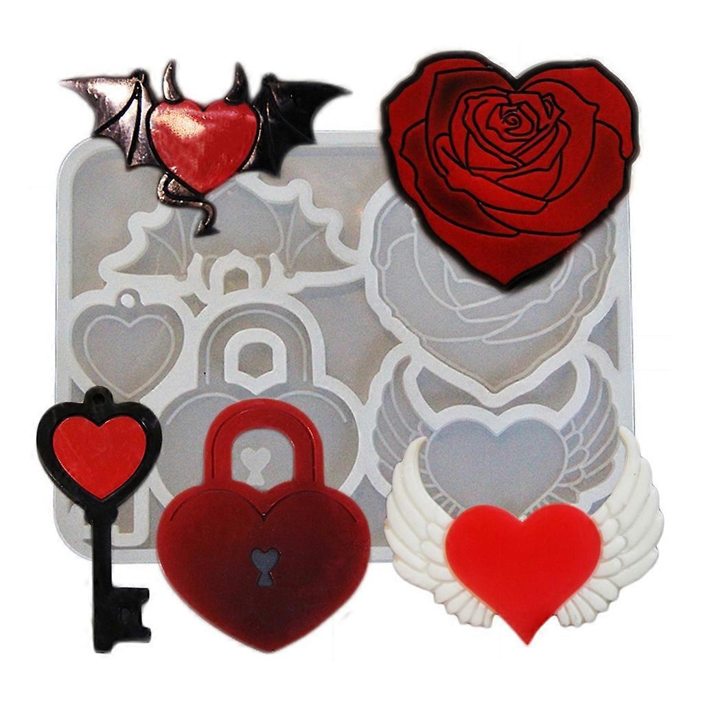 Angel Devil Wings Epoxy Resin Drop Glue Mold Keychain Decorative Pendentif Moule