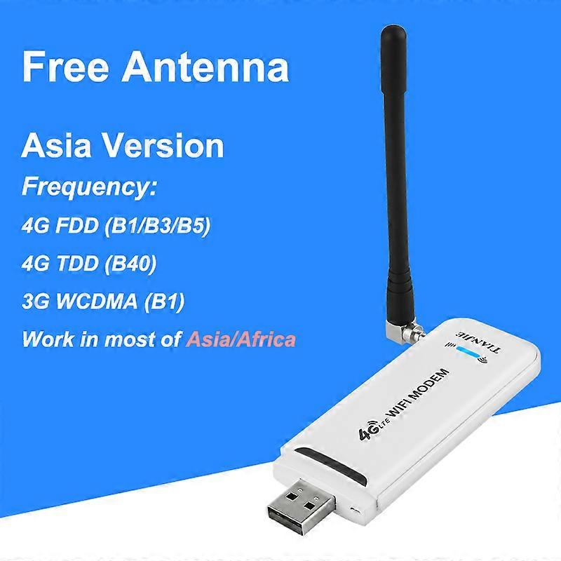TIANJIE Unlocked LTE Wireless Routers USB 3G Modems 4G 150Mbps Dongle Stick Mobile Hotspot WiFi Adapter Sim Card Network Wi-fi