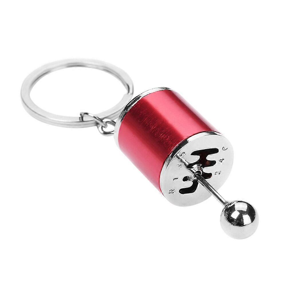 Creative Auto Part Model Gear 6 Shape Pendant Key Chain Ring (Red)