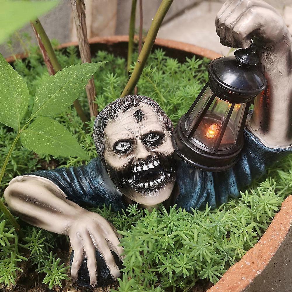 Halloween Ground Breaking Zombie Skeleton Lantern Ornament Party Creepy Props Decor