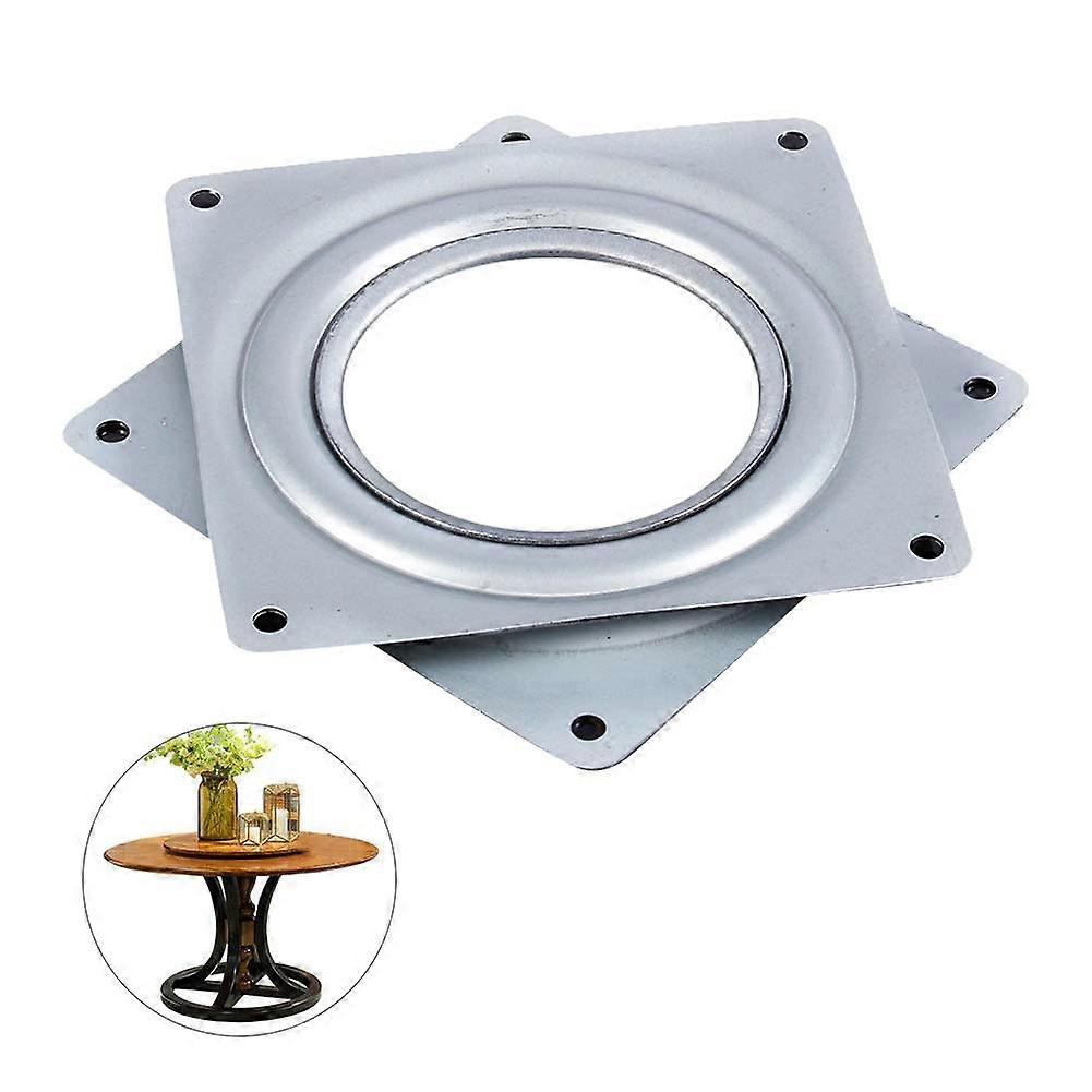 4 Inch Square Lazy Susan Turntable Bearings Galvanized Steel Rotating Bearing Swivel Plate For TV Rack Monitor Computer Turntables