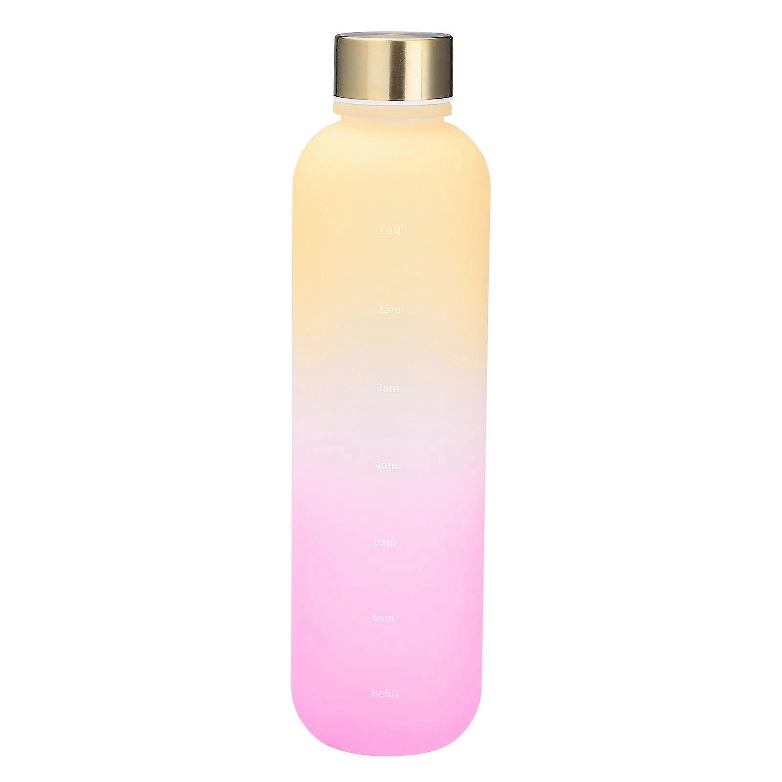 Upgrade Water Bottle with Times to Drink, Large 1000ML BPA Free Water Bottle, Leak Proof Gym Bottle with Time Marker