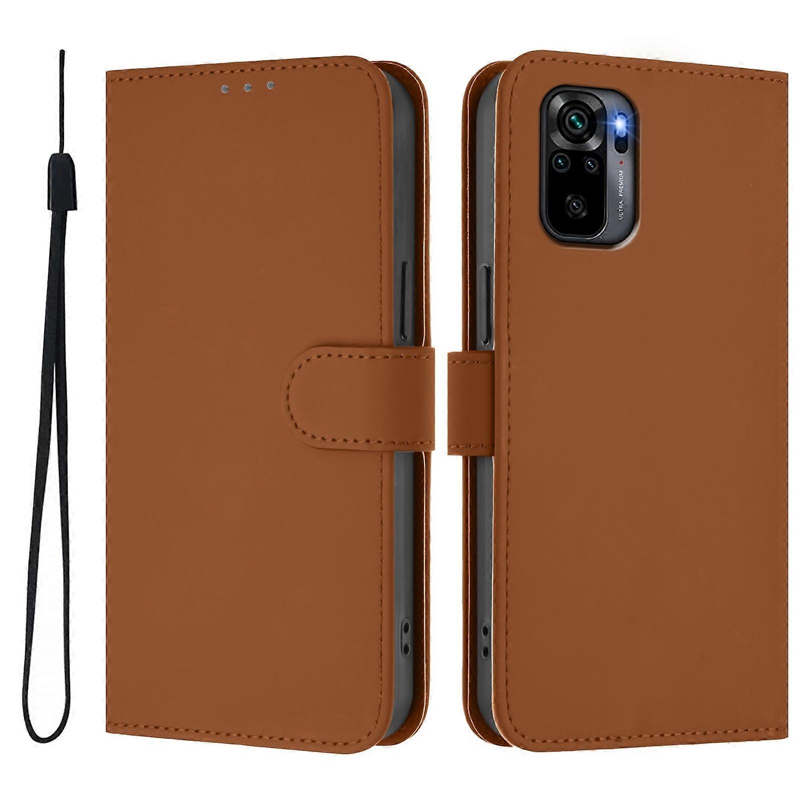 Solid Color PU Case For Redmi Note 10 4G / Note 10S 4G