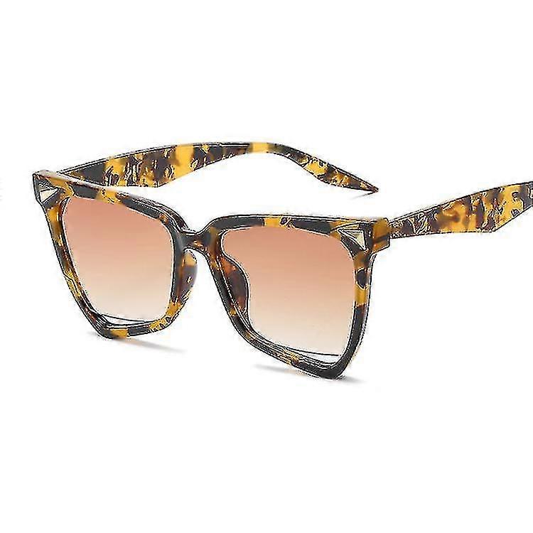 Big Square Sun Glasses Fe Uv400 Transparent Frame