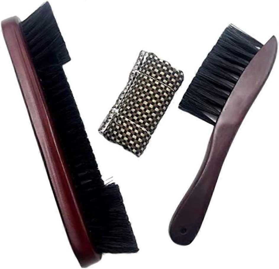 New product,3PCS Pool Table Cleaner Kit,Pool Table Rail Brush Set,Billiard Table Brush,Wooden Handle Billiards Pool Table Rail Brush with Cue Shaft Cl