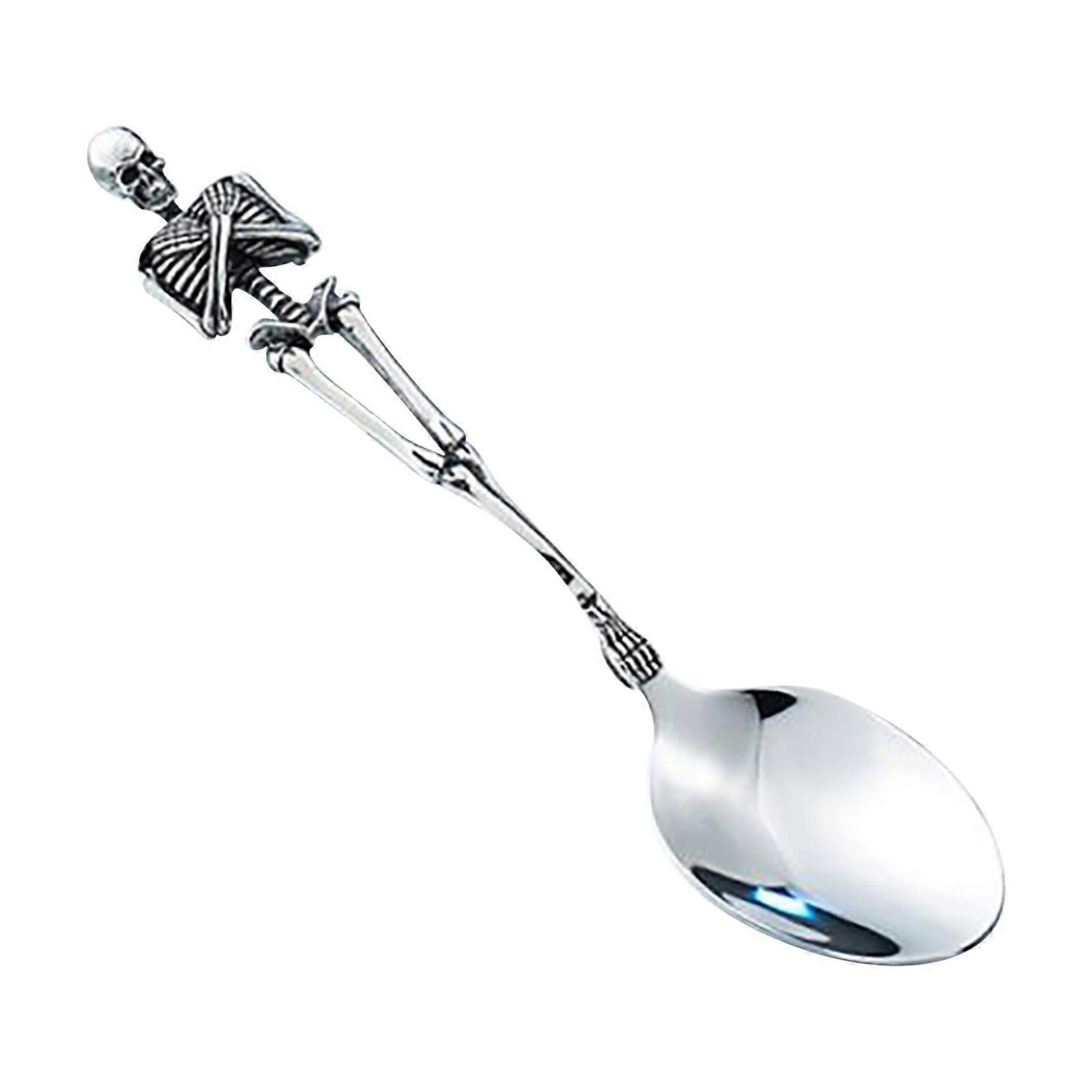 Creative Titanium Steel Skeleton Fork Spoon Fork Spoon Western Tableware