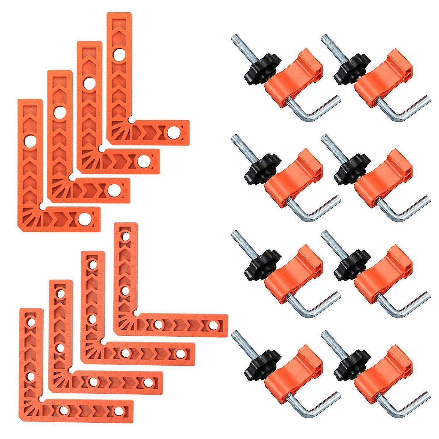 16Pcs Positioning Squares 90 Degree Clamp Tool Precise Woodworking Joints Cabinets Frames Right