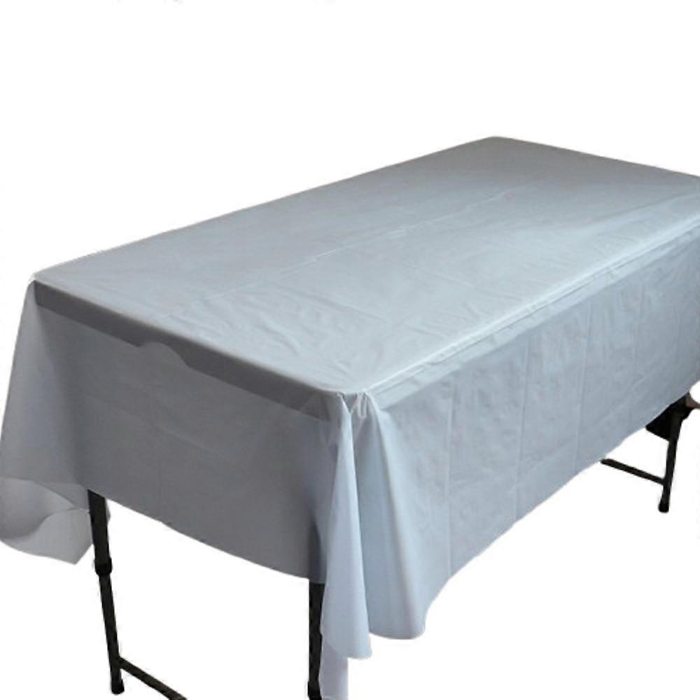 Disposable party tablecloth PE plastic cloth birthday dessert table solid color tableclothMacaron Gray Blue