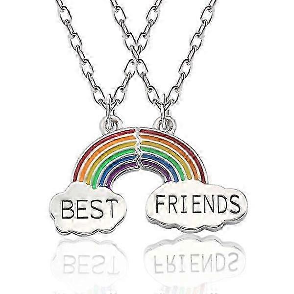 Silver Two-Piece Friendship Tape - Rainbow Necklace