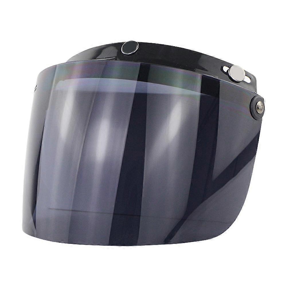 Motorcycle Helmet Visors Bubble Mirror Three Button Type Retro Open Face Helmets